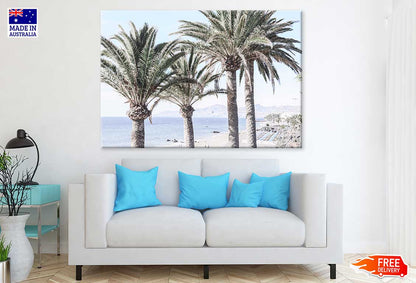 Palm Trees at Sea Shore Photograph Print 100% Australian Made