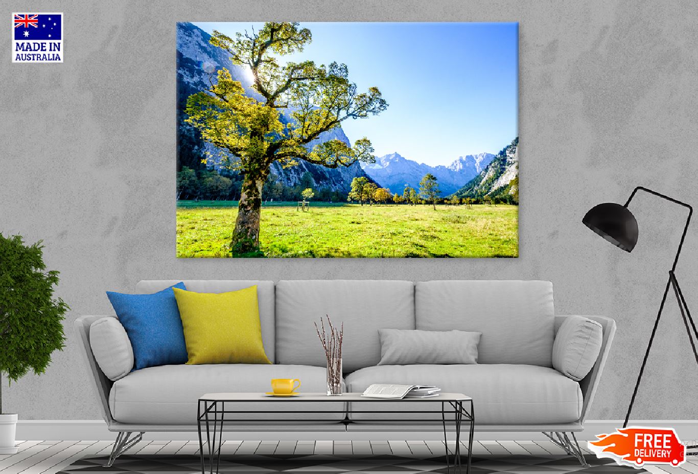 Karwendel Mountain & Tree Scenery Photograph Print 100% Australian Made