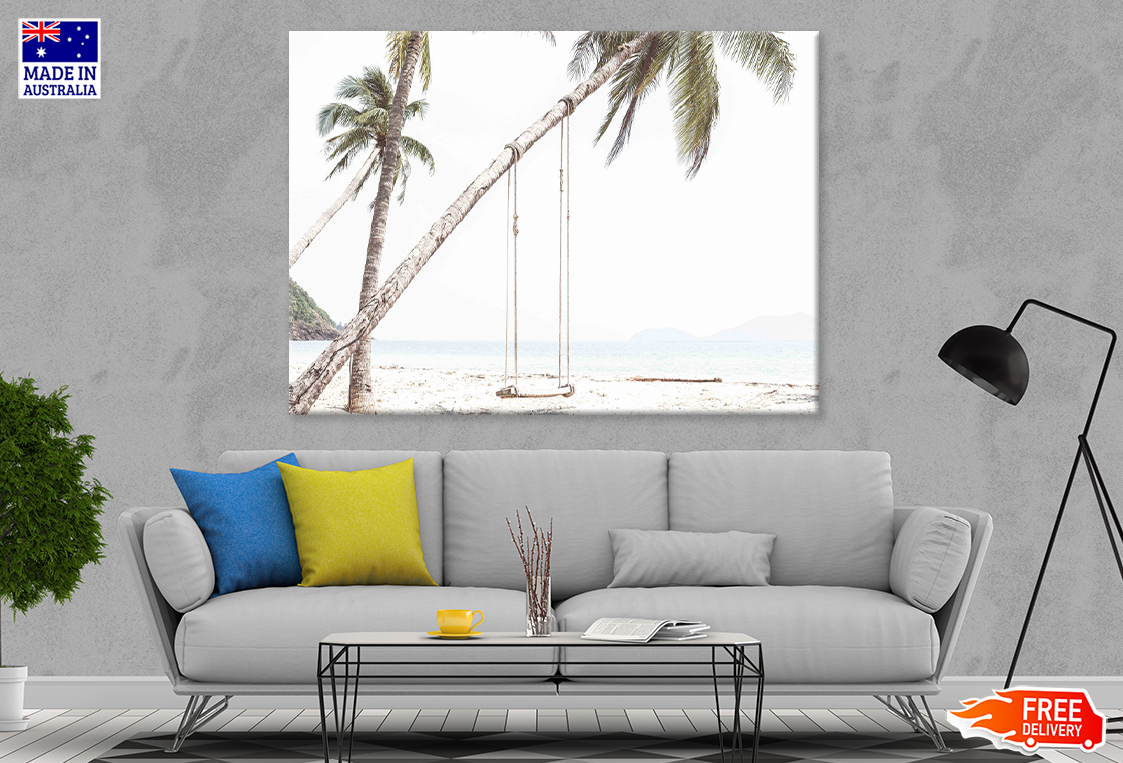 Swin On Plam Tree & Sea View Print 100% Australian Made