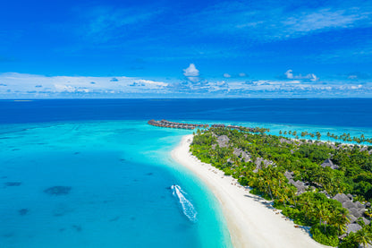 Villas & Sea Lagoon Beach Aerial View Photograph Print 100% Australian Made
