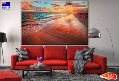 Stunning Beach Scenery at Sunset Photograph Print 100% Australian Made
