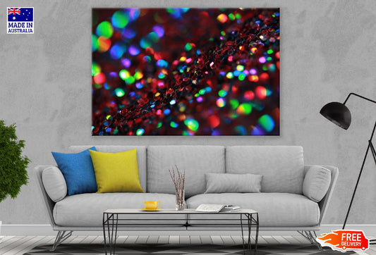 Red Blue & Green Lights Abstract Design Print 100% Australian Made