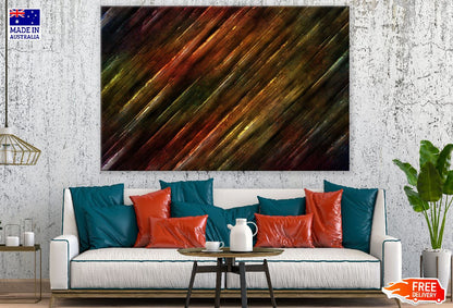 Dark Gold & Brown Abstract Design Print 100% Australian Made