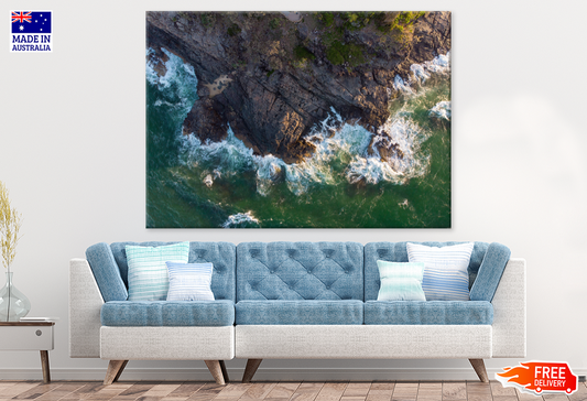 Rock Mountain & Sea Aerial View Photograph Print 100% Australian Made