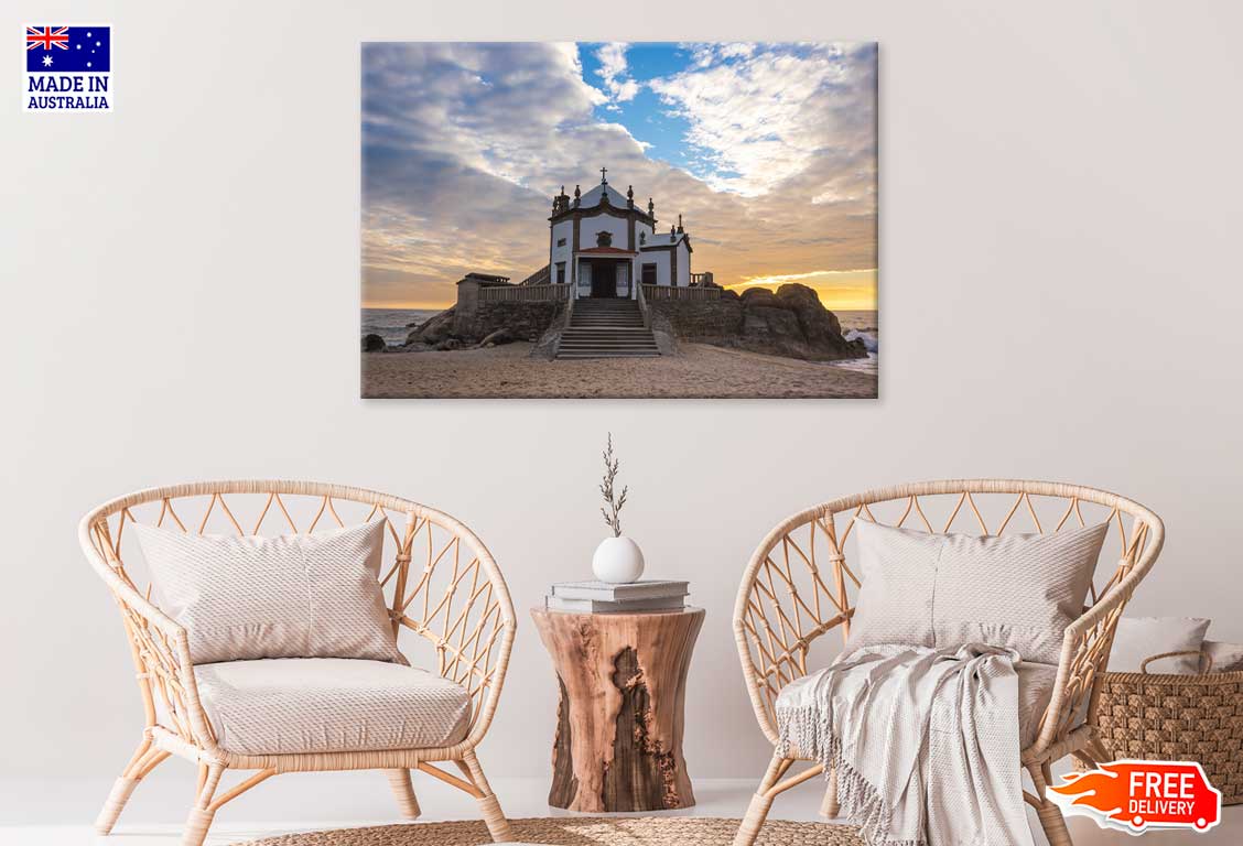 Capela do Senhor da Pedra Sunset View Portugal Print 100% Australian Made