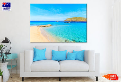 Cala Comte Beach in Ibiza Island Photograph Print 100% Australian Made