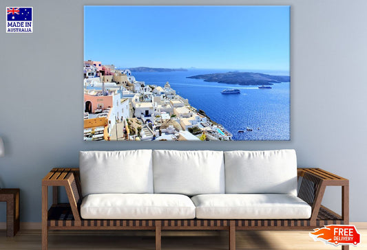 Santorini Island in the Aegean Sea Photograph Print 100% Australian Made