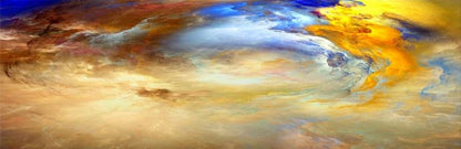 Panoramic Canvas Colourful Cloud Abstract Design High Quality 100% Australian made wall Canvas Print ready to hang