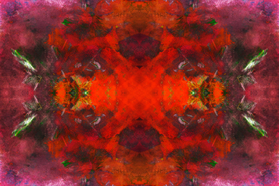 Pink with Red Watercolor Abstract Design Print 100% Australian Made