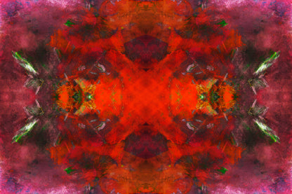 Pink with Red Watercolor Abstract Design Print 100% Australian Made