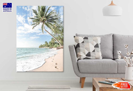 Palm Trees on Queensland Beach View Photograph Print 100% Australian Made