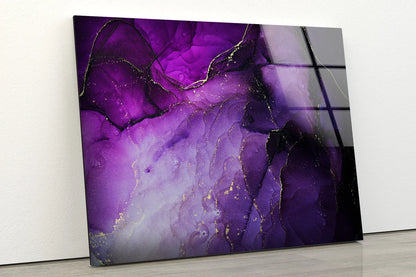 White & Purple Abstract Design Acrylic Glass Print Tempered Glass Wall Art 100% Made in Australia Ready to Hang