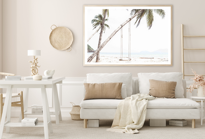 Swin On Plam Tree & Sea Home Decor Premium Quality Poster Print Choose Your Sizes