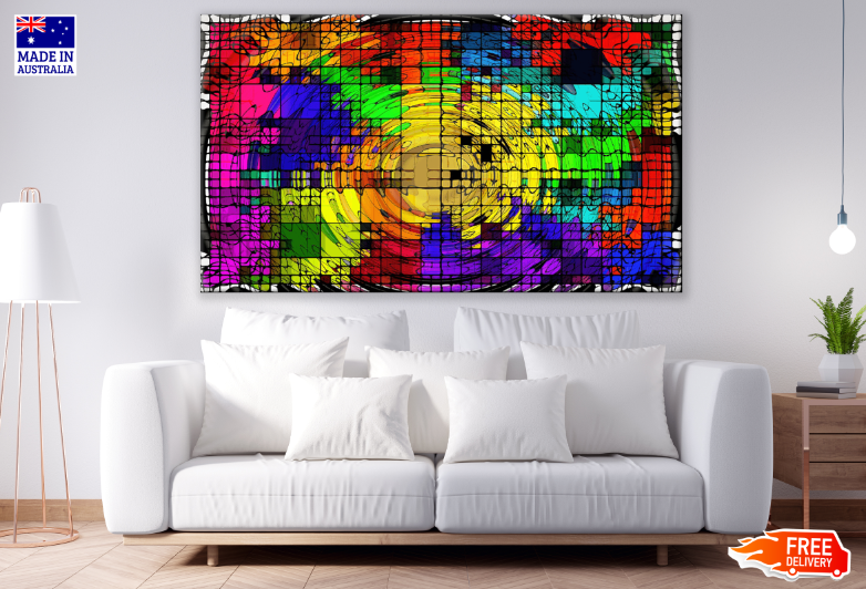 Colorful Abstract Design Print 100% Australian Made
