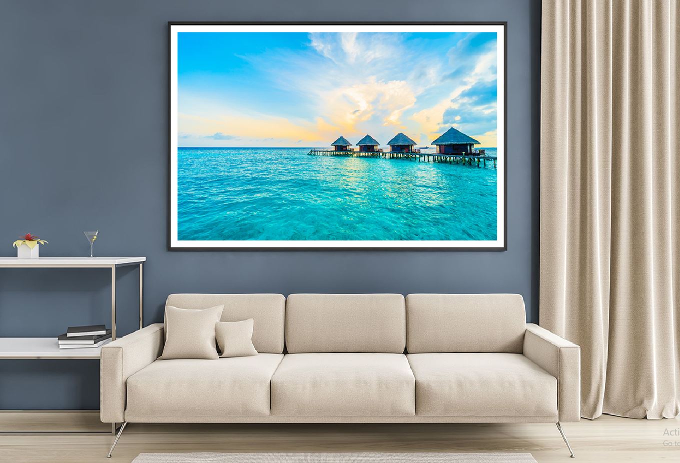 Maldives Resort & Island Beach Photograph Home Decor Premium Quality Poster Print Choose Your Sizes