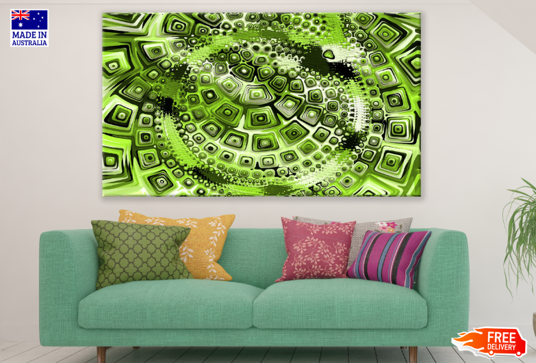 Green Abstract Design Print 100% Australian Made