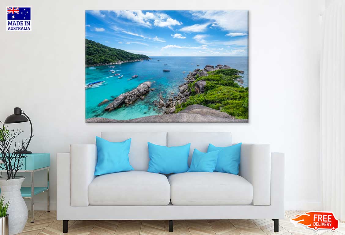 Similan Bay Sailing Rock Island Photograph Print 100% Australian Made