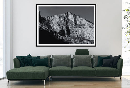 Mountain Hill B&W View Photograph Home Decor Premium Quality Poster Print Choose Your Sizes