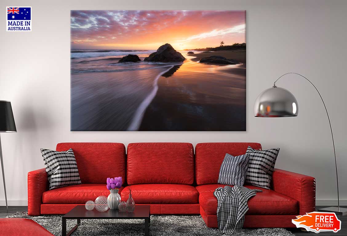 Sunset at Bois Blanc Beach View Photograph Print 100% Australian Made