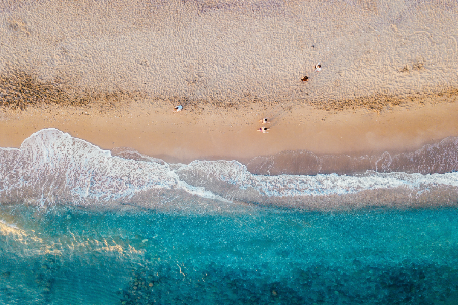 Sea Shore & Sea Aerial View Photograph Print 100% Australian Made