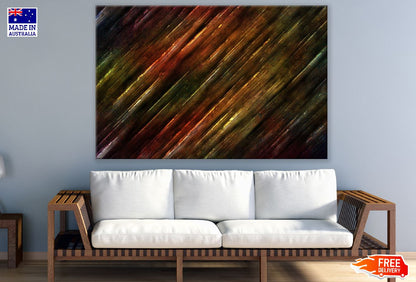 Dark Gold & Brown Abstract Design Print 100% Australian Made