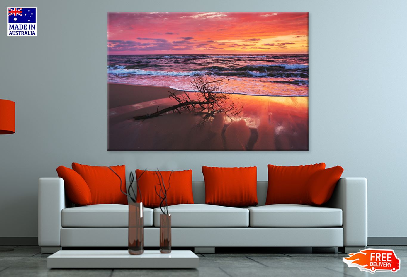 Russia Baltisky Sea Sunset View Photograph Print 100% Australian Made