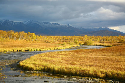 Tundra River Autumn Scenery Photograph Print 100% Australian Made