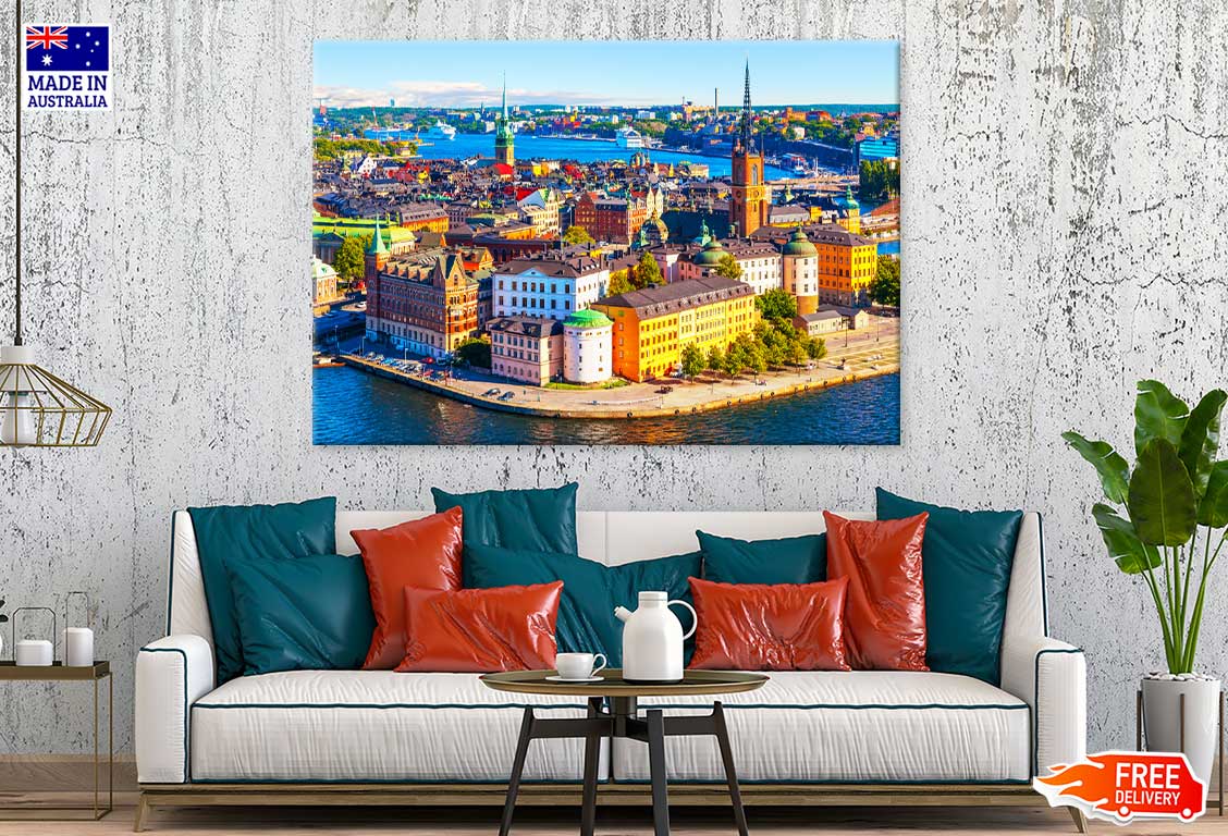 Old Town View Photograph in Stockholm Sweden Print 100% Australian Made