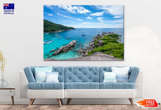 Similan Bay Sailing Rock Island Photograph Print 100% Australian Made