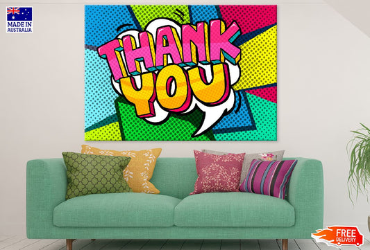 Colorful Thank You Quote Vector Design Print 100% Australian Made