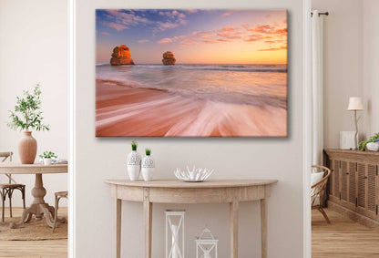Bella Home Beach & Sky View with the Sunset Print Canvas Ready to hang