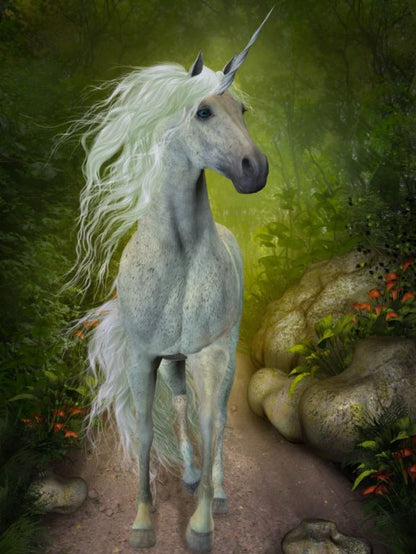 Running Unicorn Oil Painting Home Decor Premium Quality Poster Print Choose Your Sizes