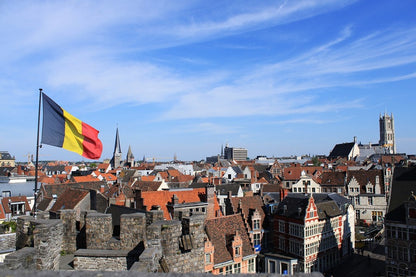 Korenmarkt City Roof View Photograph Belgium Print 100% Australian Made