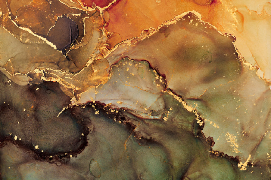 Brown Orange & Gold Abstract Design Home Decor Premium Quality Poster Print Choose Your Sizes