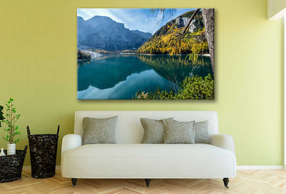 Bella Home Autumn Alpine Lake Print Canvas Ready to hang