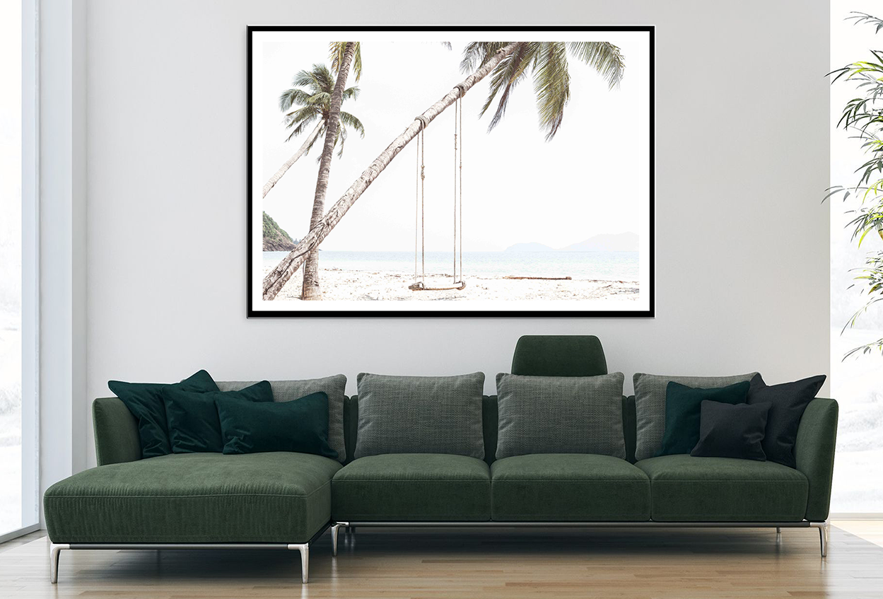 Swin On Plam Tree & Sea Home Decor Premium Quality Poster Print Choose Your Sizes