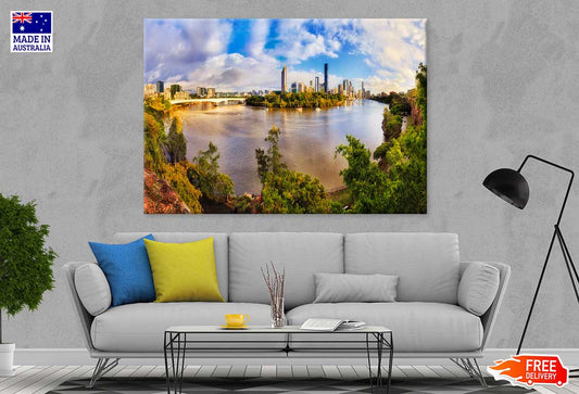 Cliffs Park Brisbane River & City View Print 100% Australian Made