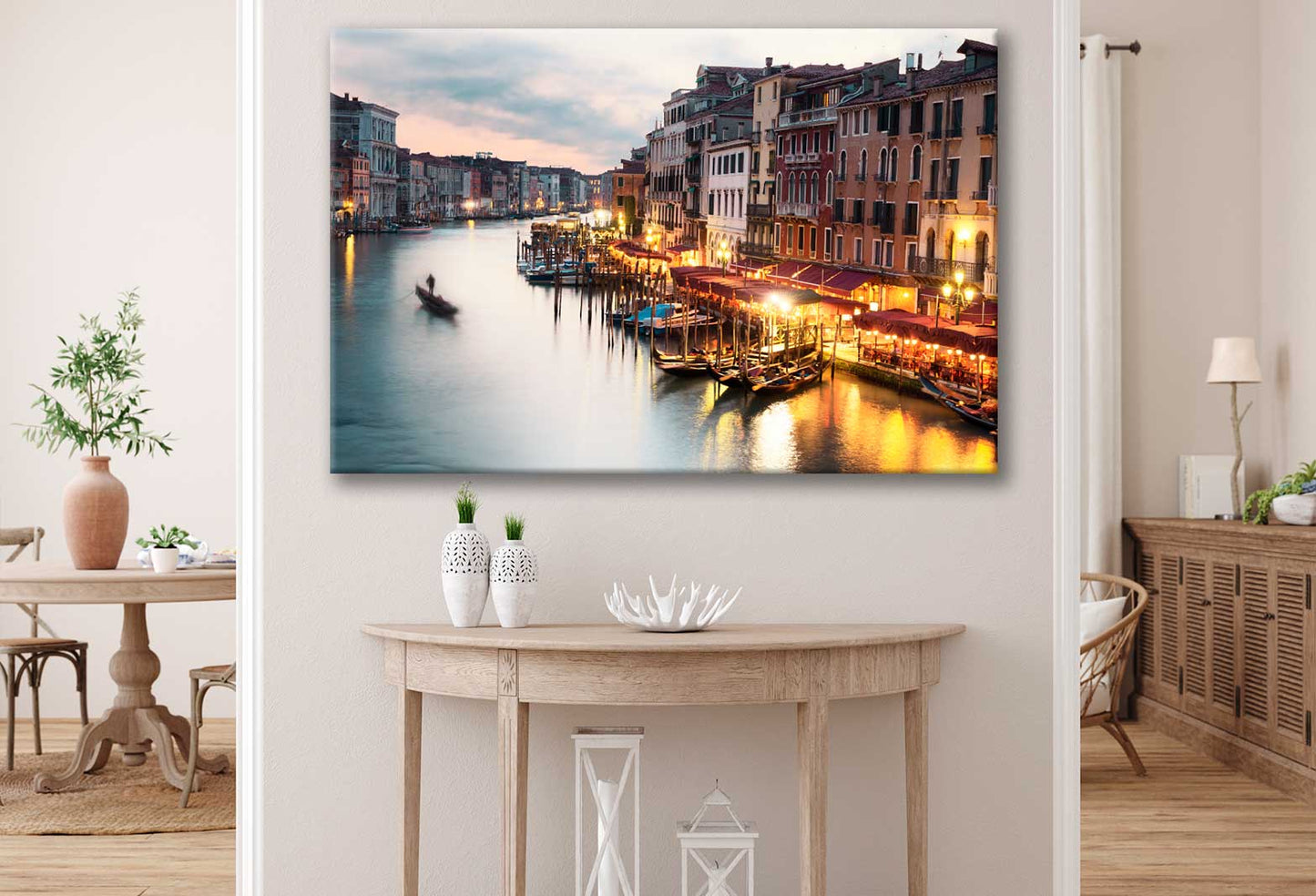 Bella Home Grand Canale View at Sunset Print Canvas Ready to hang