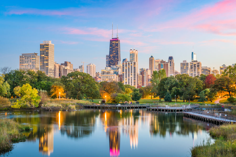 Chicago From Lincoln Park Photograph USA Print 100% Australian Made