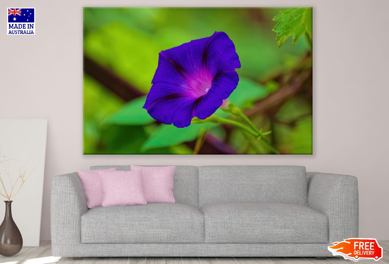 Beach Purple Moonflower Closeup Photograph Print 100% Australian Made