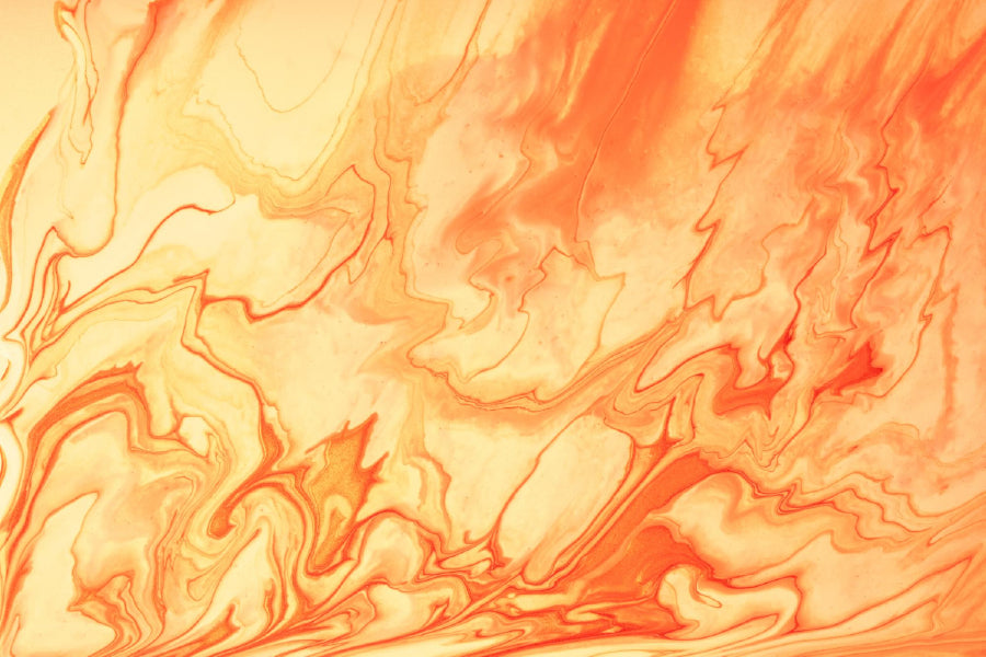 Orange Red Coral Abstract Design Print 100% Australian Made