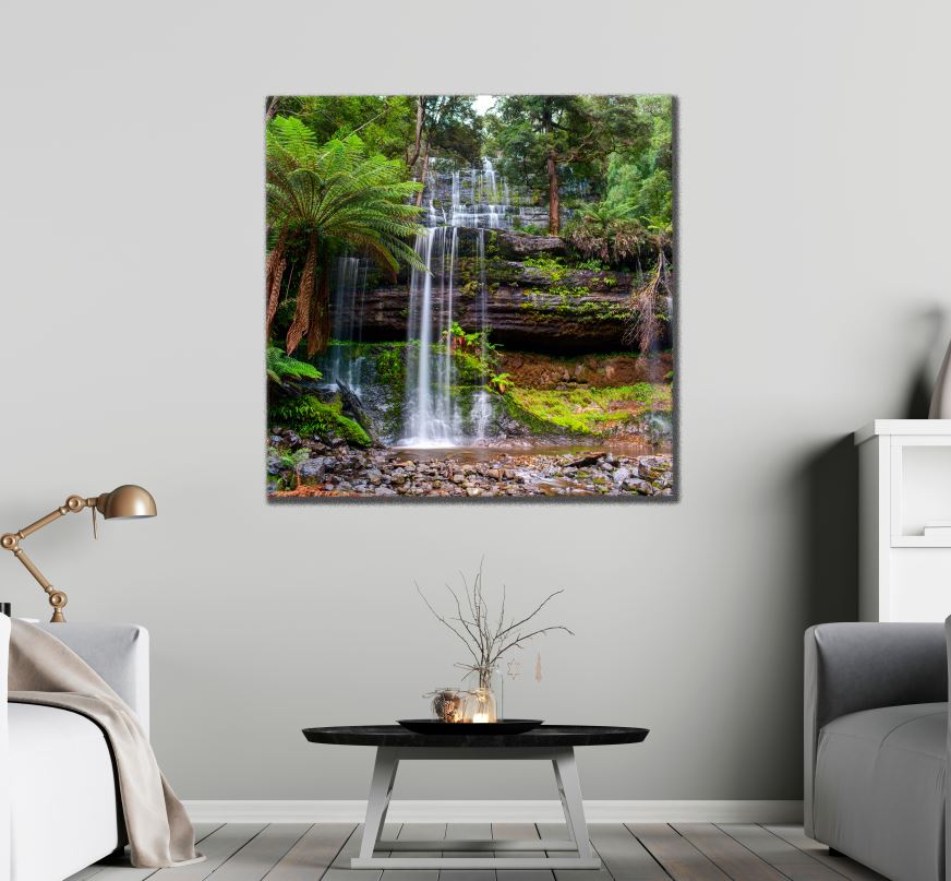 Square Canvas Waterfall Scenery High Quality Print 100% Australian Made