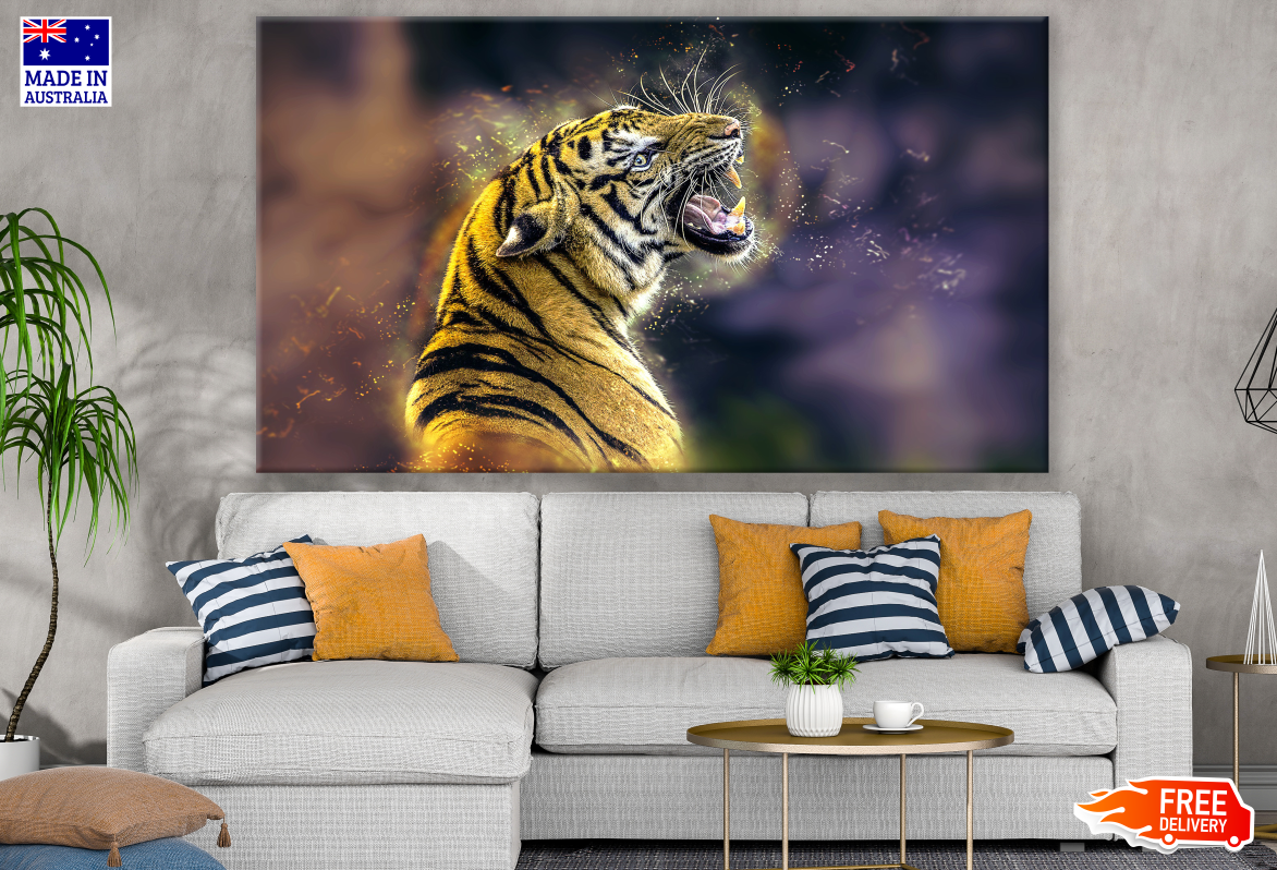 Copy of Tiger Roaring Painting Print 100% Australian Made