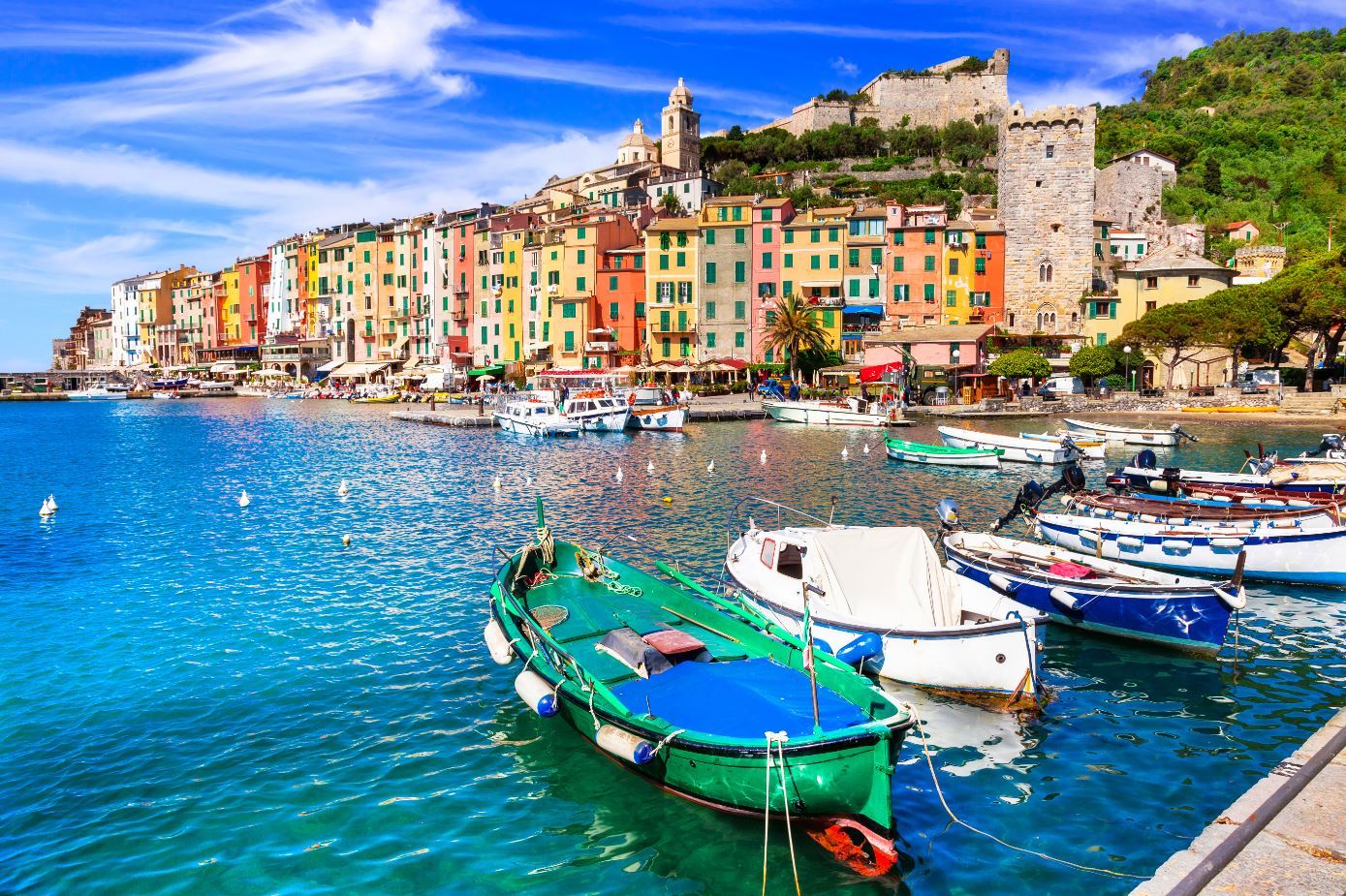 Beautiful Coastal Town Portovenere in "Cinque Terre" National Park in Liguria, Italy Print 100% Australian Made