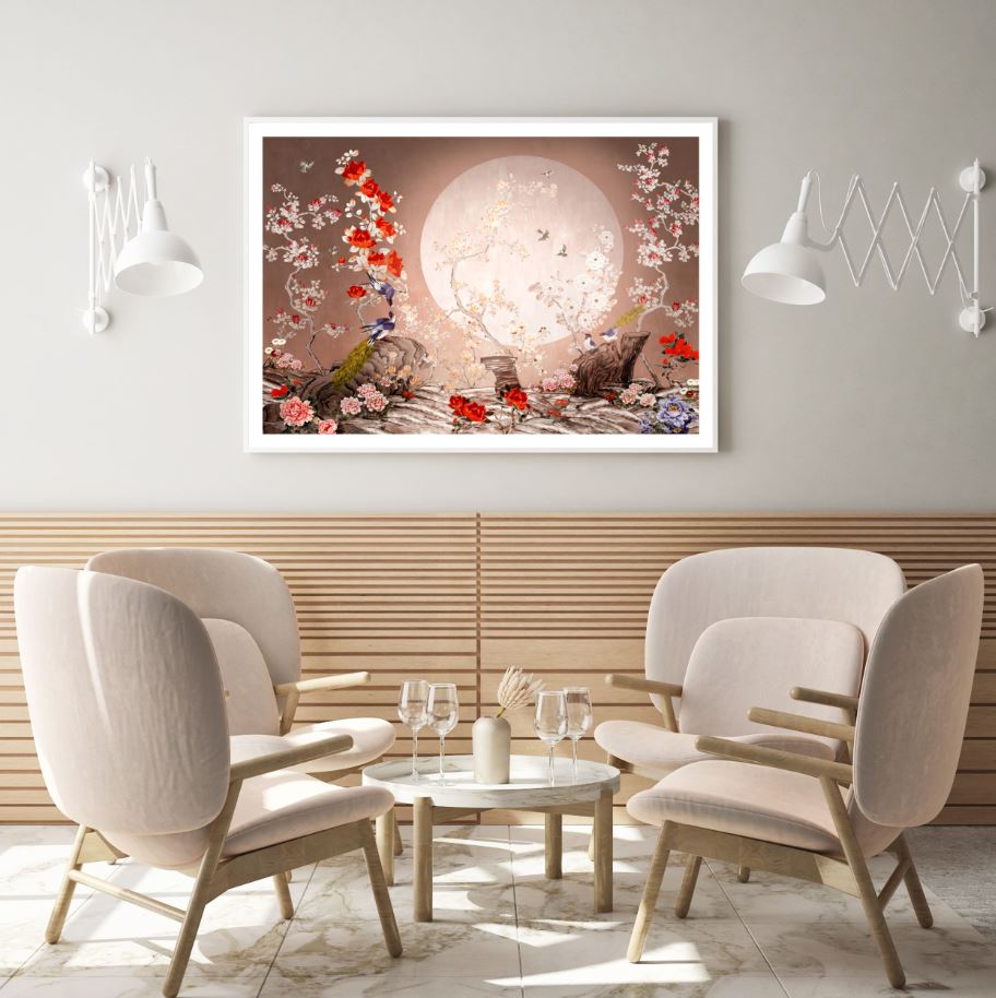 Birds & Flowers 3D Design Home Decor Premium Quality Poster Print Choose Your Sizes
