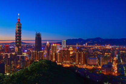 Taipei Cityscape Night View Taiwan Print 100% Australian Made