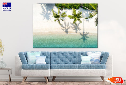 Palm Trees & Sea Aerial View Photograph Print 100% Australian Made