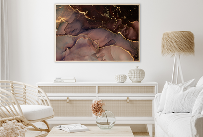 Brown & Gold Abstract Design Home Decor Premium Quality Poster Print Choose Your Sizes