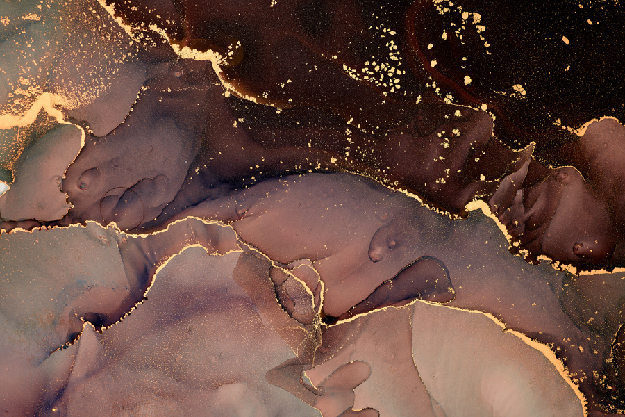 Brown & Gold Abstract Design Home Decor Premium Quality Poster Print Choose Your Sizes
