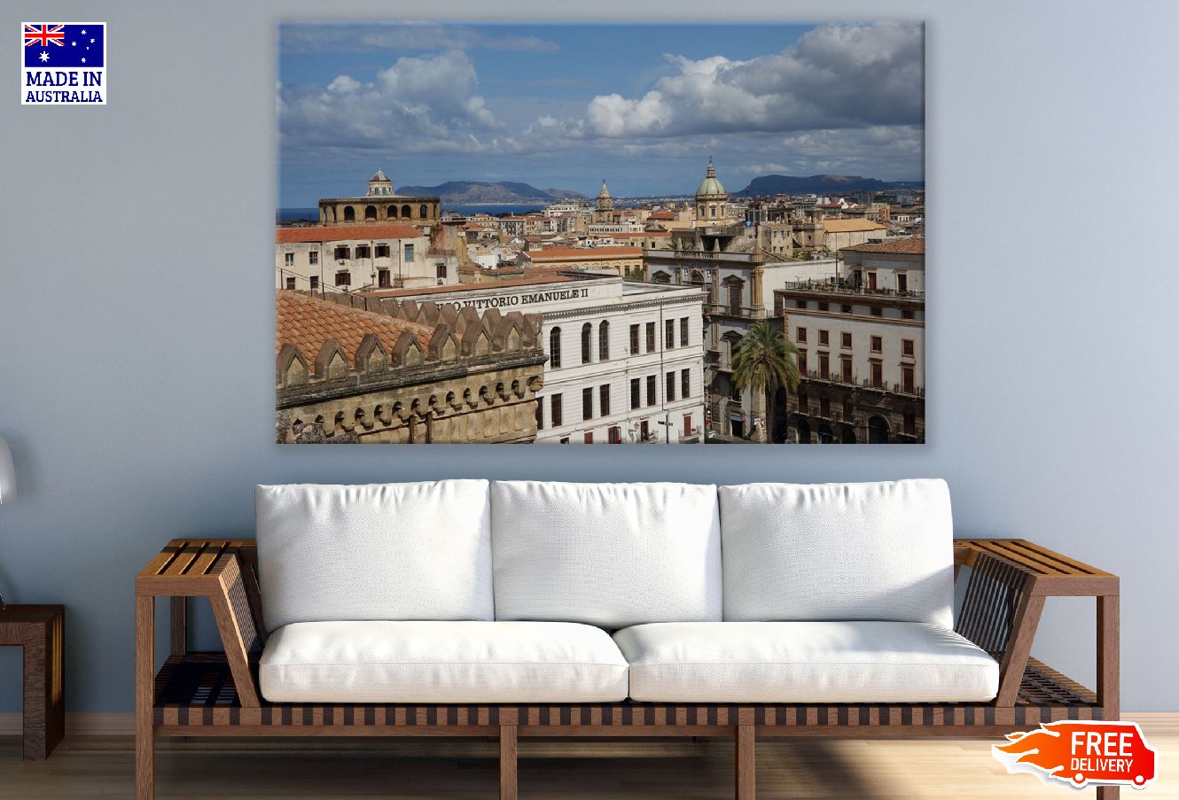 Palermo Cathedral Aerial View Photograph, Italy Print 100% Australian Made